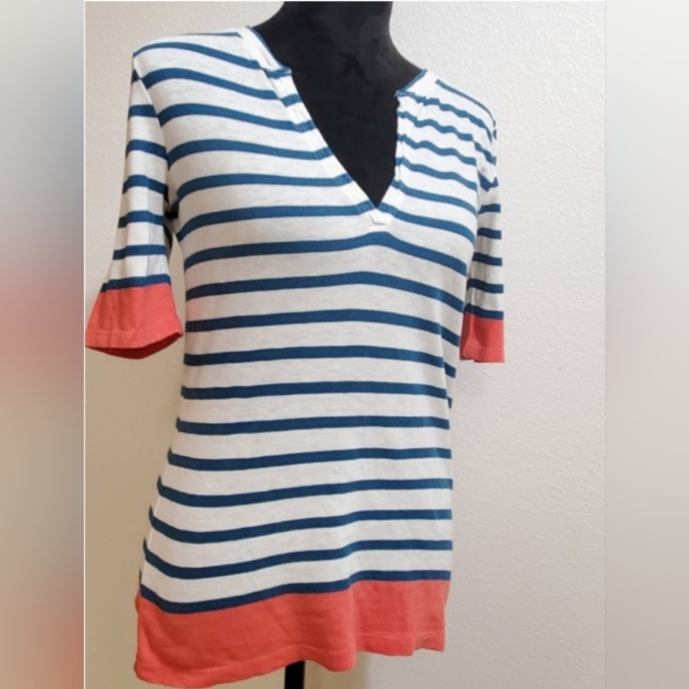 J.CREW v-neck 3/4 top size small